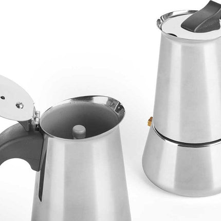 Kinvara Percolator Italiaans koffiezetapparaat - staal - zilver - 4kopjes - Koffiezetter