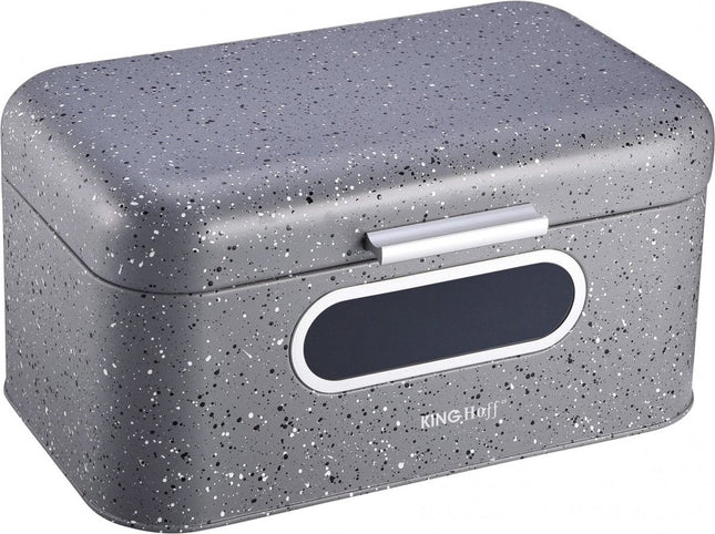 Kinghoff 1080 - broodtrommel - Grijs - rvs - 30x19,5x15,8 cm