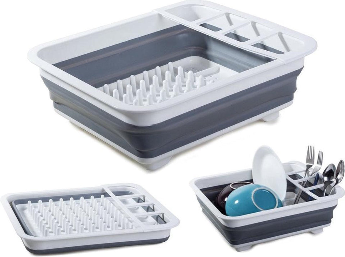 Silicone dish drying rack, foldable dish drainer - Camping - Caravan - Camper