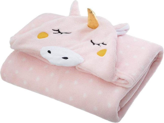 Atmosphera - Plaid - Met Kap - Eenhoorn - Roze - 100 x 140 cm
