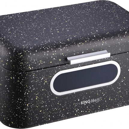 Kinghoff 1078 - Broodtrommel - zwart - 30 x 19.5 x 15.8 cm
