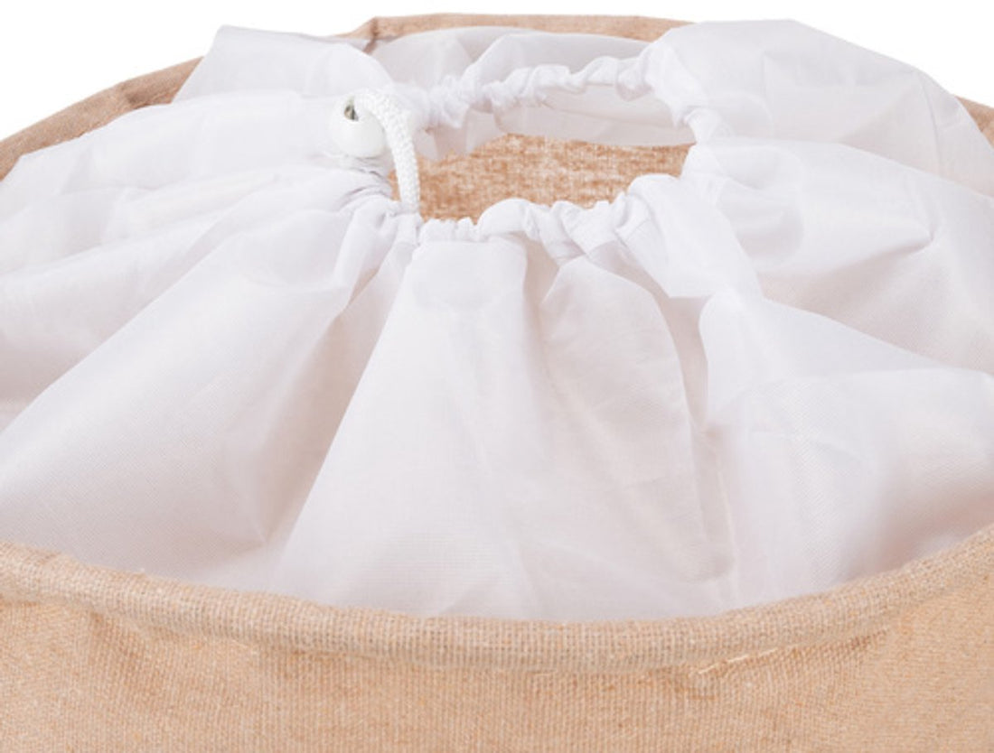 Kruzzel opbergmand voor speelgoed – XL, waterdicht en opvouwbaar, beige print – foto 4
