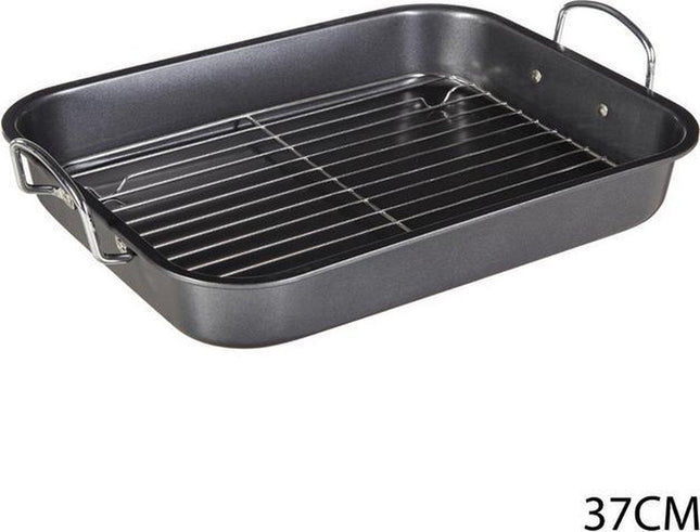 Braadslede met uitneembaar rek anti-aanbak staal 37 x 29 x 5,5 cm