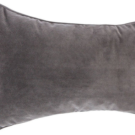 Atmosphera Bank/sierkussens huiskamer Sophia - 30 x 50 cm - Donkergrijs - polyester - met rits