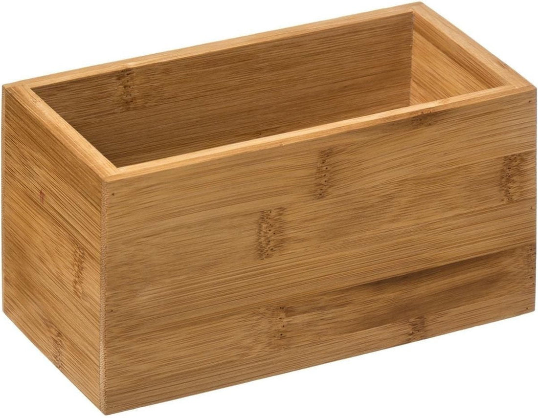 Set von 2x 5five Schmuck-/Make-up-Halter/Box - 18 x 9 x 9,5 cm - Bambusholz - Organizer-Behälter