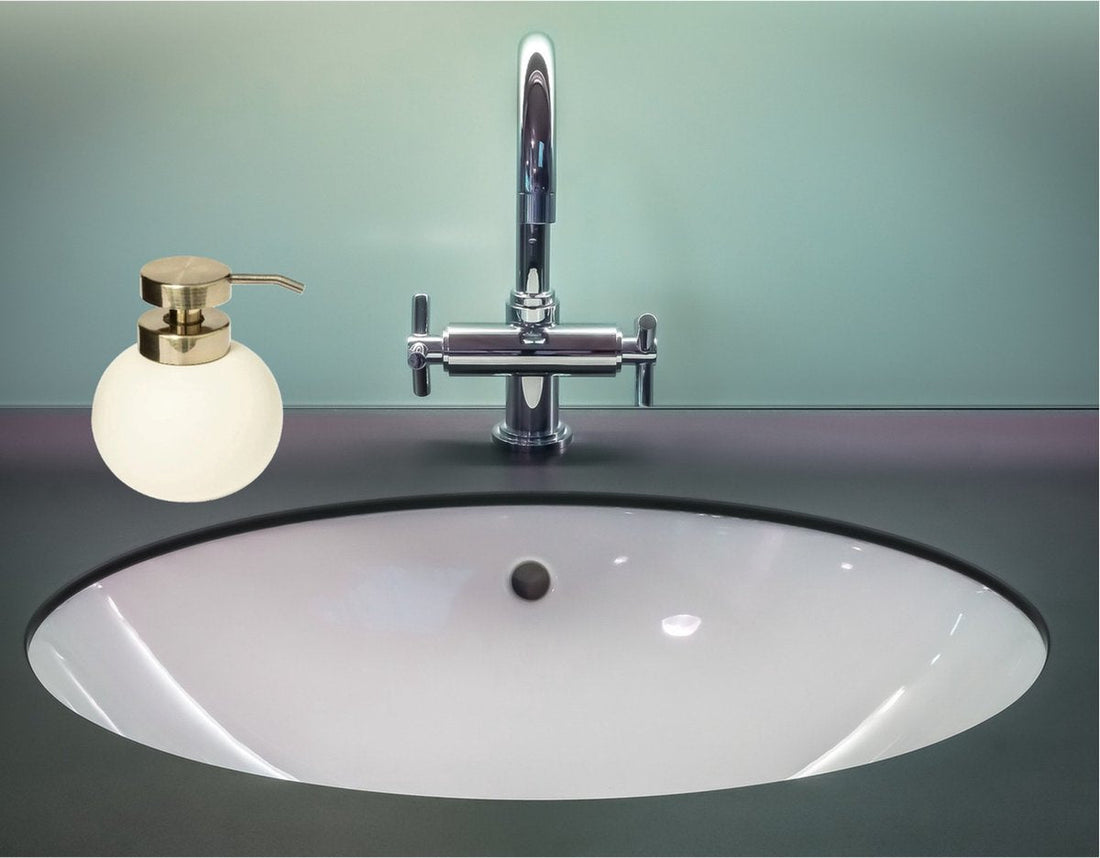 5Five Soap Pump / Dispenser Savon - artificial stone - ivory - artificial stone - 10 x 12 cm - 400 ml