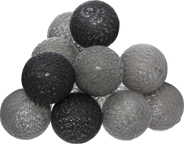 Atmosphera Lichtslinger - 10 verlichte balletjes/bollen - multi kleuren mix - 165 cm - batterijen
