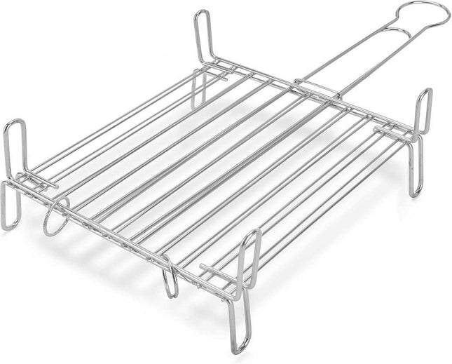 La Dehesa BBQ/barbecue braadrooster - grill verhoger - metaal - 32 x 32 x 8 cm - vlees/vis/groente