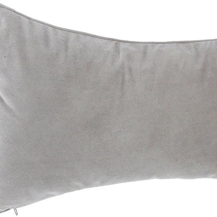 Atmosphera Bank/sierkussens huiskamer Sophia - 30 x 50 cm - Zilvergrijs - polyester - met rits
