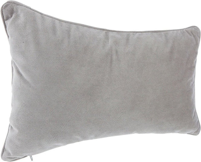 Atmosphera Bank/sierkussens huiskamer Sophia - 30 x 50 cm - Zilvergrijs - polyester - met rits