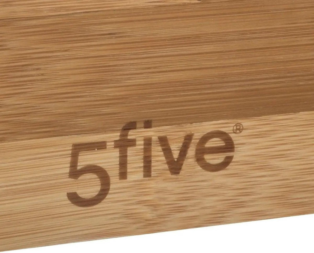 Set of 4 bamboo drawer organizers / kitchen utensils / office compartments / sorting trays 38 x 8 x 7 cm