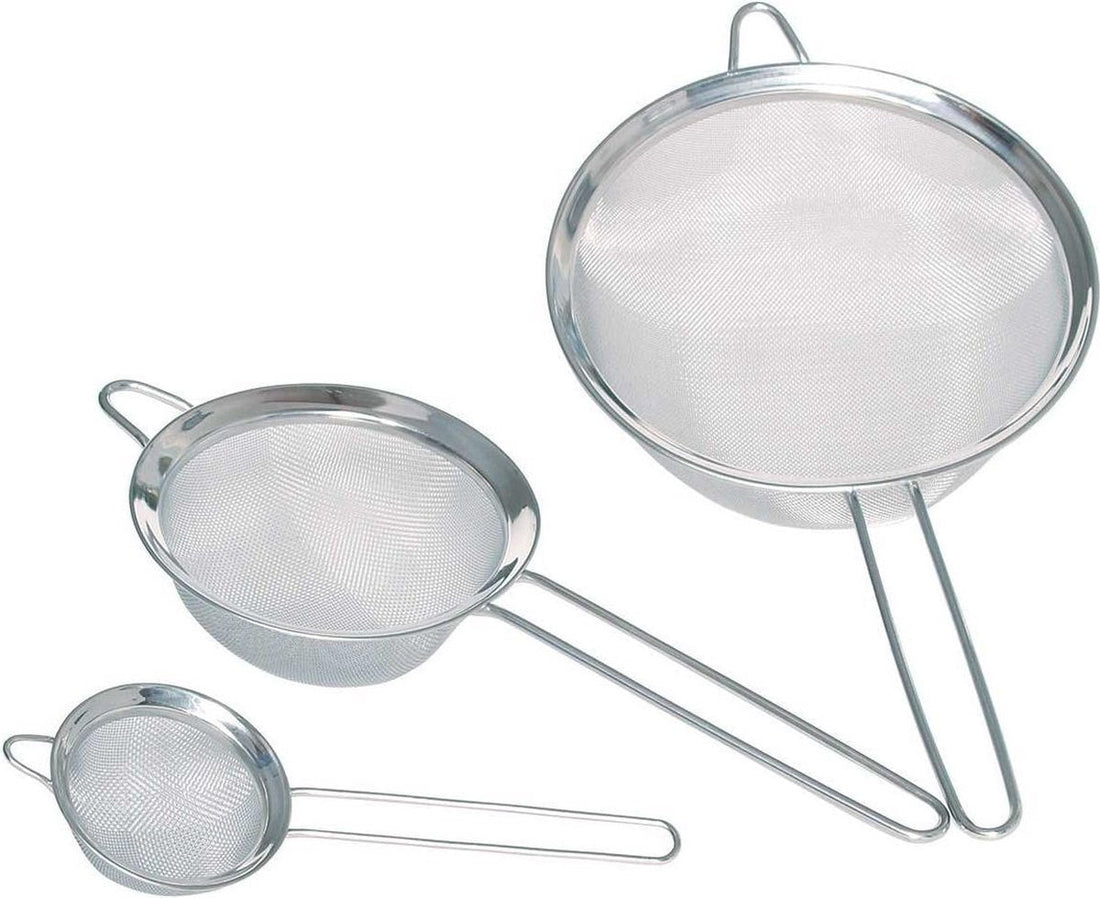 Kinghoff 3412 zevenset 3-delig – keukenzeven van RVS, 10, 14 en 18 cm