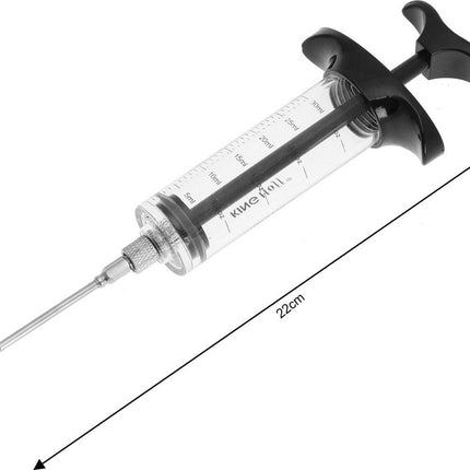 Kinghoff 3902 – Injectiespuit voor marineren vlees – 30 ml