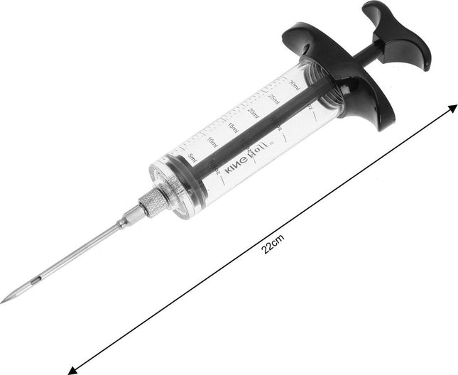 Kinghoff 3902 – Injectiespuit voor marineren vlees – 30 ml