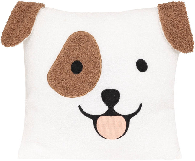 Atmosphera Kids Woef Sierkussen - 40x10x40cm - Wit/Bruin