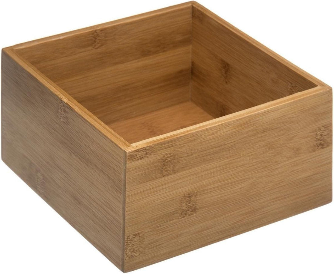 Schmuck-/Make-up-Halter / Box 18 x 18 x 9,5 cm aus Bambusholz – Organizer