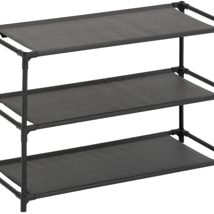 5Five Schoenenrek Intissa - 3-laags - metaal/kunststof - 57 x 25 x 39 cm - voor 9 paar schoenen - zwart
