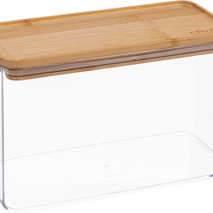 5Five - Keuken voorraadpot - Berlino - kunststof/bamboe - 1000 ml