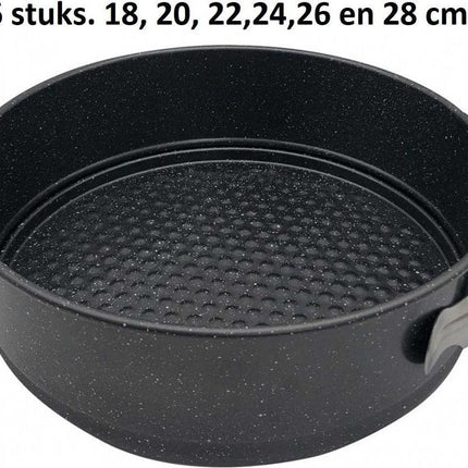 Kinghoff 154647 - Springvormenset 18 - 20 - 22 - 24 - 26 en 28 cm - 6 stuks