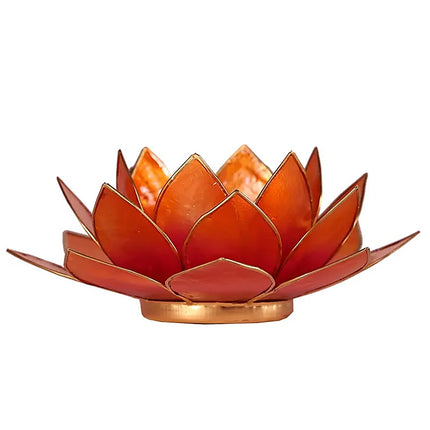 Lotus sfeerlicht 2-kleurig roze-oranje -- Ø 13.5 cm - Waxinelichthouder -