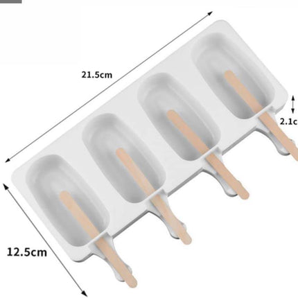 Siliconen Magnum bakvorm chocoladevorm  inclusief 50 stokjes