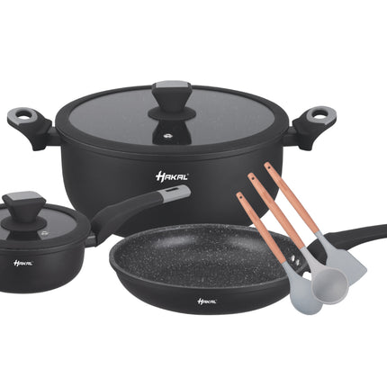 13-Delige Pannenset Inductie -  Speciale Anti-Aanbak Coating - Ergonomische Koudgrepen