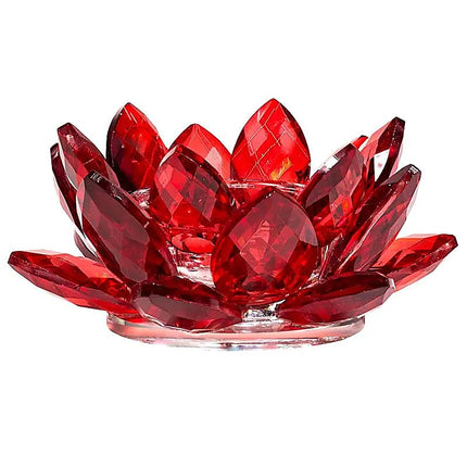 Lotus kaarshouder kristal rood