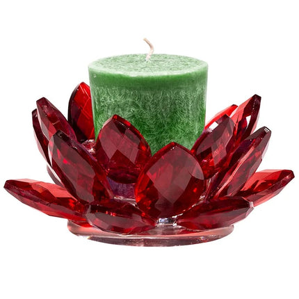 Lotus kaarshouder kristal rood