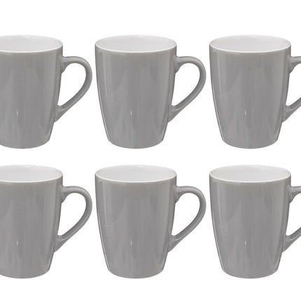 Holland Design Koffie mokken/bekers  met oor - steengrijs - 380 ml