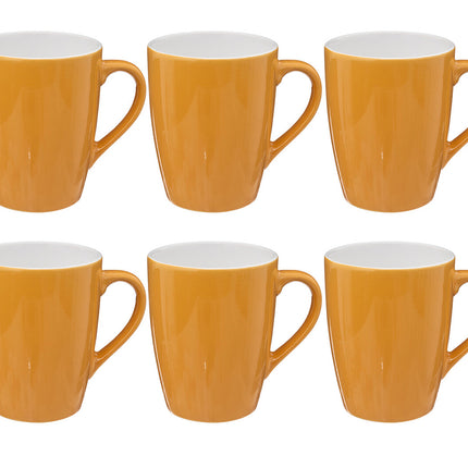 Holland Design Koffie mokken/bekers -geel- met oor - 380 ml