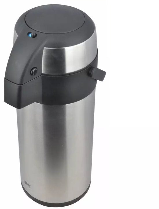 Kinghoff KH1467 tafelthermoskan met pomp – 3 liter, roestvrij staal – foto 3