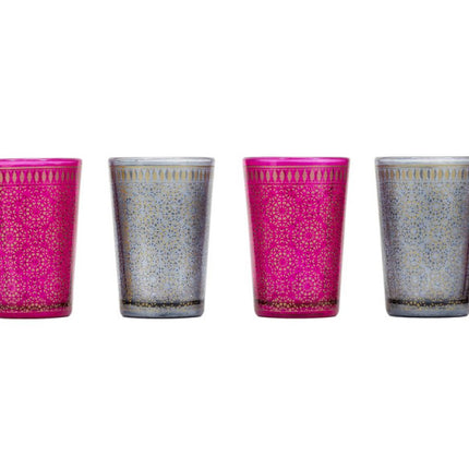 Marokkaanse theeglazen met patronen set van 6