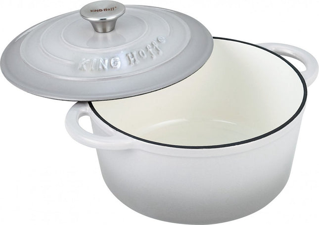 Kinghoff gietijzeren braadpan - Ø21 cm - 2.4L - grijs - emaille