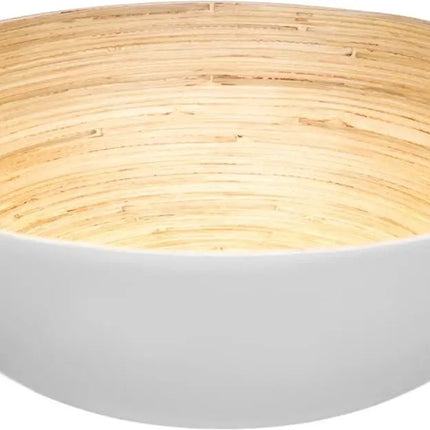 Slakom/voedsel serveerschaal - bamboe - D30/H10 cm