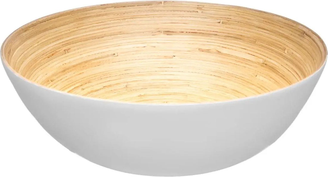 Saladier/plat de service - bambou - D30/H10 cm