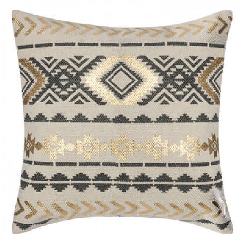 Housse de coussin décorative dorée 40x40 cm