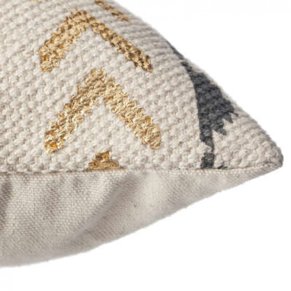 Housse de coussin décorative dorée 40x40 cm