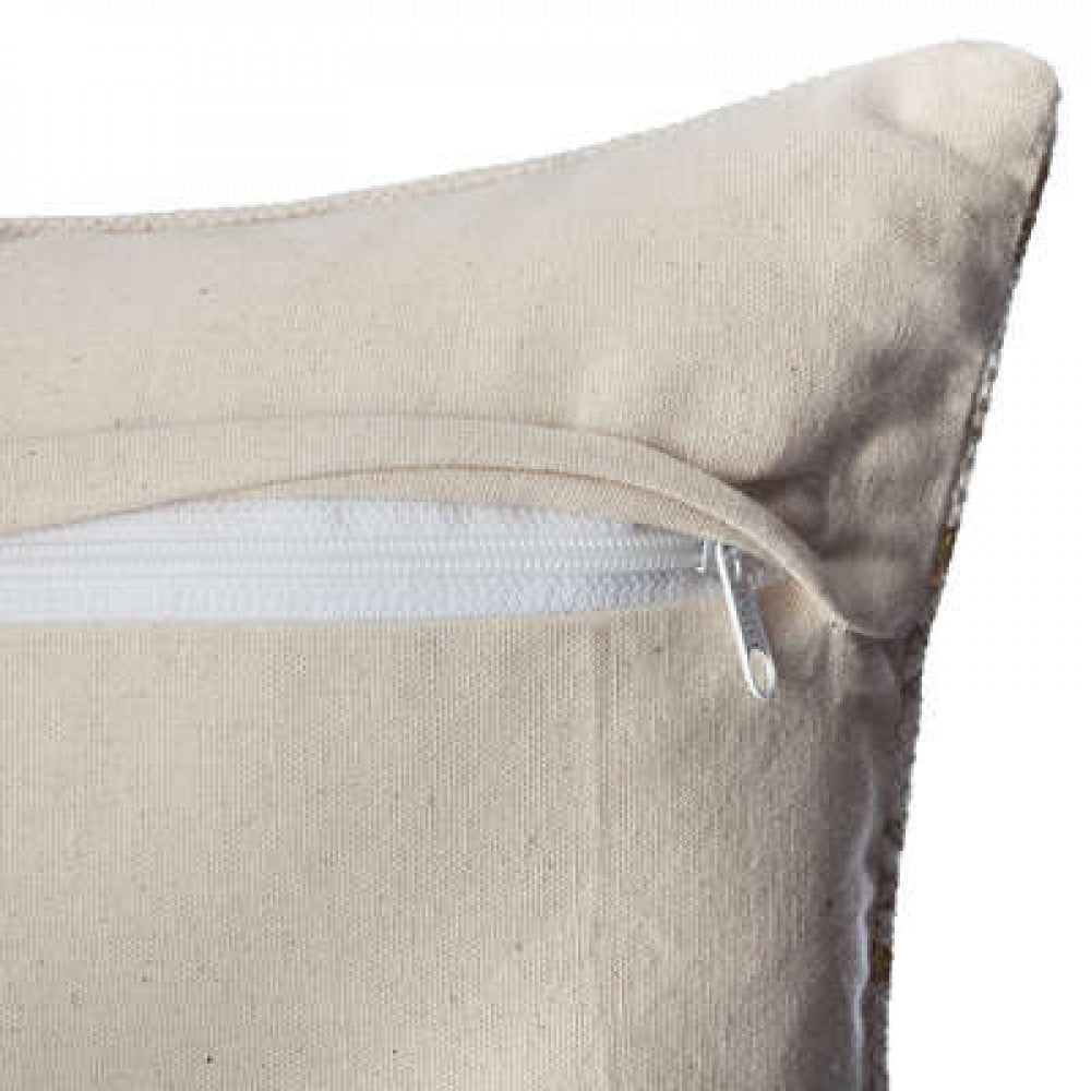 Housse de coussin décorative dorée 40x40 cm