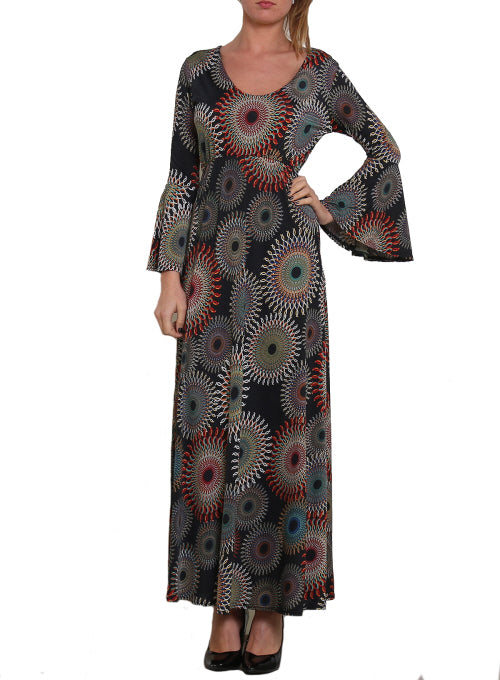 Robe longue manches longues noire