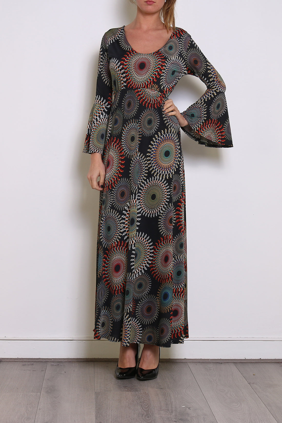 Robe longue manches longues noire