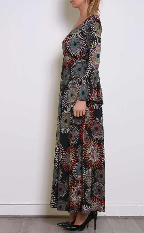 Robe longue manches longues noire