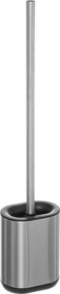 5Five WC-/toiletborstel met houder plat - RVS - polypropyleen siliconen kunststof - 53 cm