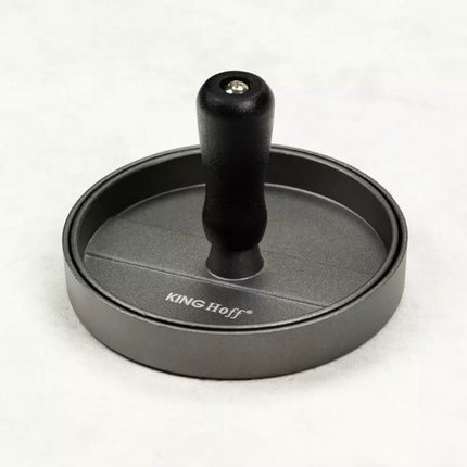 Kinghoff Hamburger Pers - Aluminium - Ø12 cm - Met Anti-Aanbaklaag en Ribbelpatroon - Model KH1740