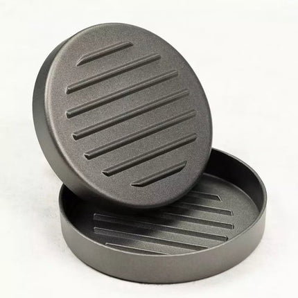 Kinghoff Hamburger Pers - Aluminium - Ø12 cm - Met Anti-Aanbaklaag en Ribbelpatroon - Model KH1740