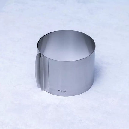 Kinghoff KH1792 - Verstelbare Cake Ring - Rond - Diameter 16 tot 30 cm - Hoogte 12 cm - Hoogwaardig RVS - Satijn Afwerking - Cakevorm - Taartvorm - Bakvorm
