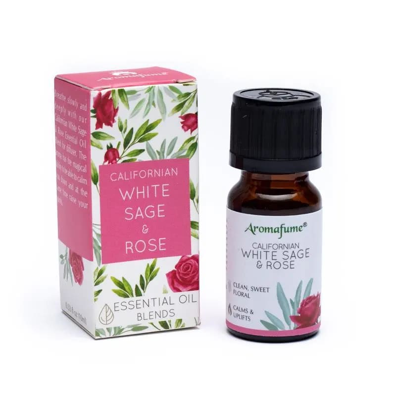 Aromafume witte salie & roos essentiële olie mix – voor aromadiffusie, 10 ml