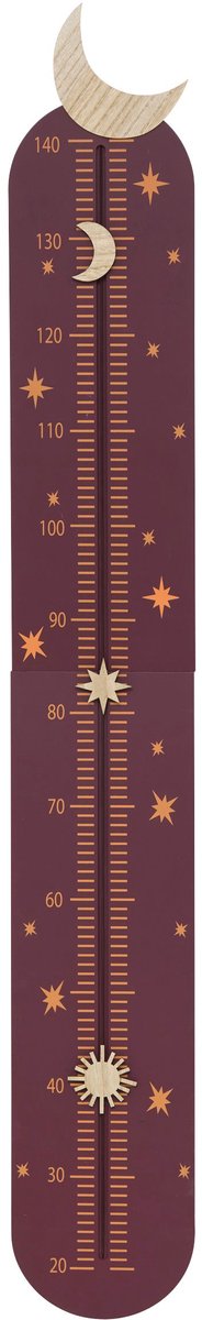 Atmosphera Kids Toise Ciel Étoilé - Règle de mesure enfant - L20xH140cm - Marron