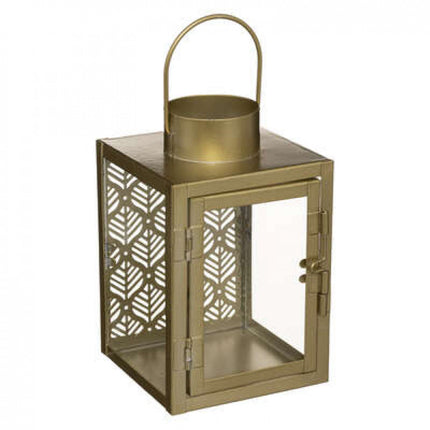 Gouden metalen lantaarn 10x10x16