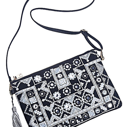 Clutch black/white