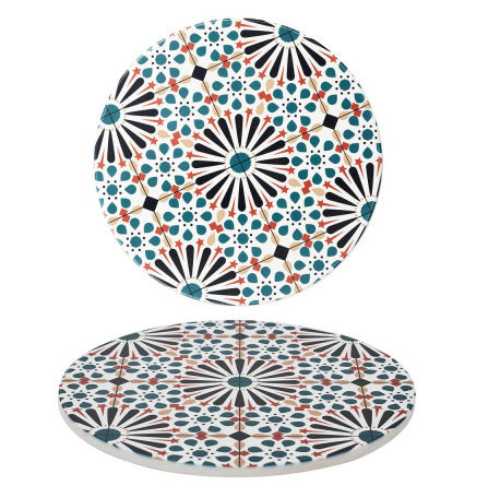 Keramische mozaïek onderzetter – rond Ø 20 cm, zwart, bruin of multicolor – foto 4